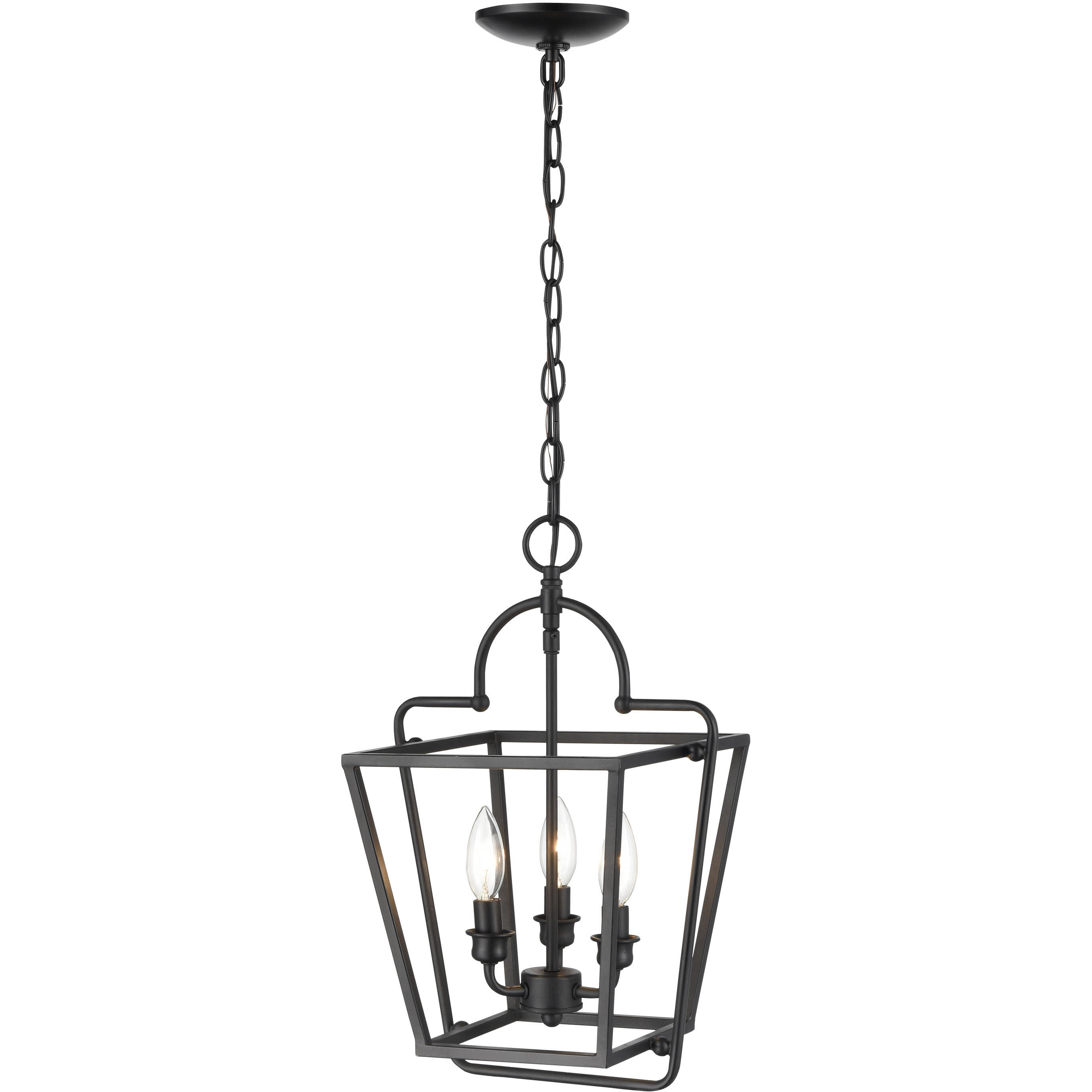 Corona 3 Light 12 inch Matte Black Pendant Ceiling Light